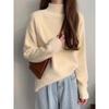 Women's 2025 Mink Cashmere Thick High Neck Sweater - Autumn/Winter Fashion Knitted Base Layer Top