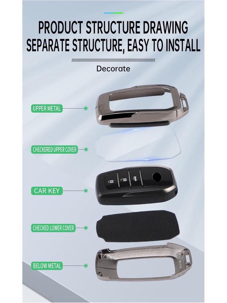 Toyota Schlüsselabdeckung für Camry, Corolla, Levin, Avalon, RAV4, Wildlander, Cupra und Prado