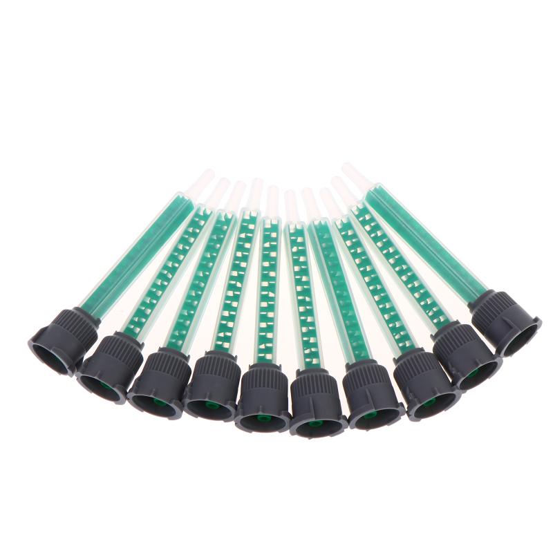 10Pcs Epoxy Adhesive Mixing Nozzles,Glue Static Mixer ,Adhesive Mixing Tube (1:1 Ratio)For Ab Glue Gun, Liquid Mix
