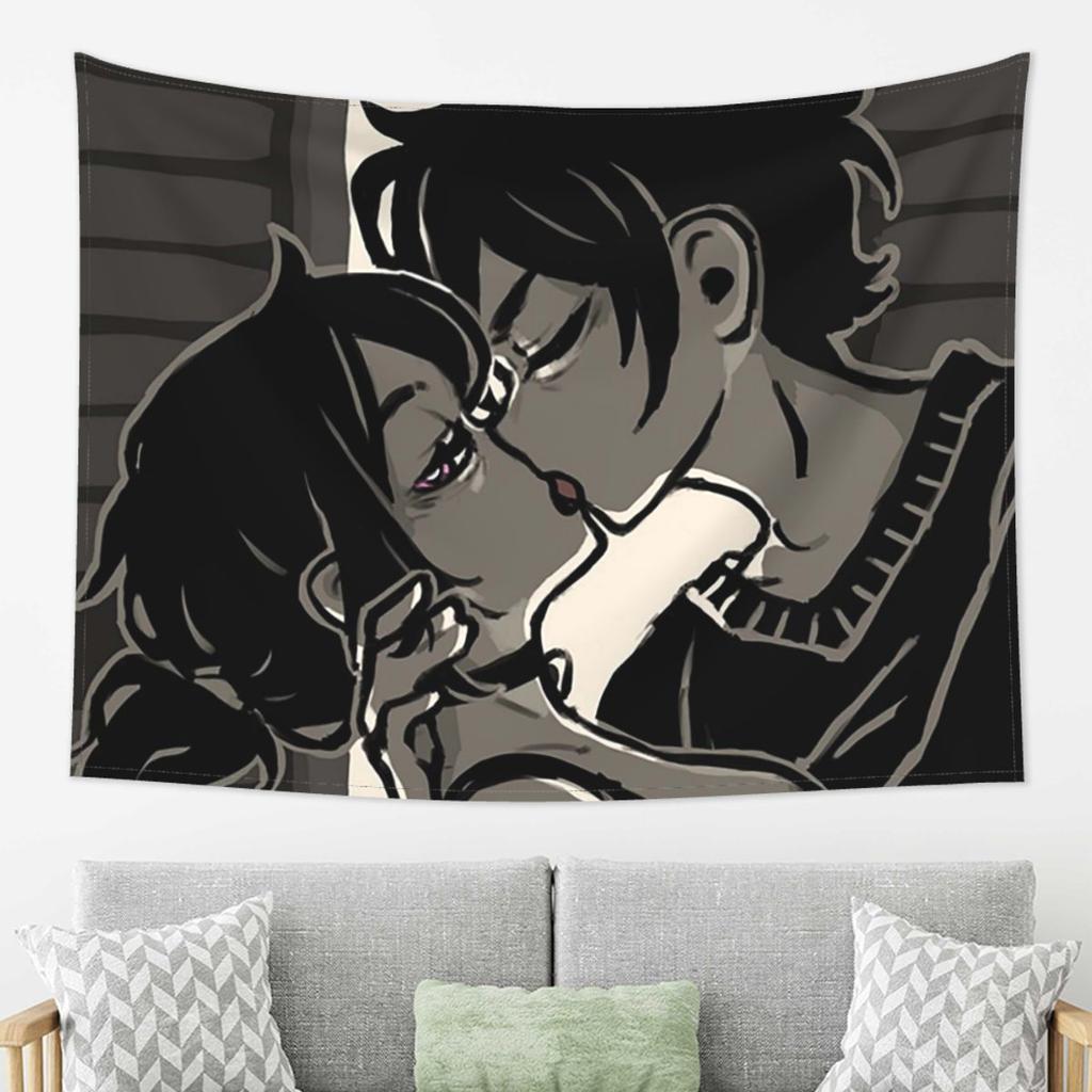 Ashley And Andrew The Coffin Of Andy And Leyley Tapestry Wall Hanging Aesthetic Home Decoration Tapestries for Dorm Room