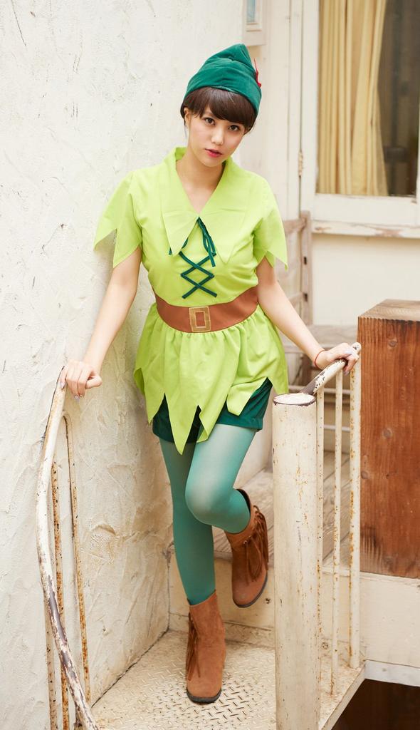 Disney Peter Pan Costume for Women, Sizes 155cm-165cm