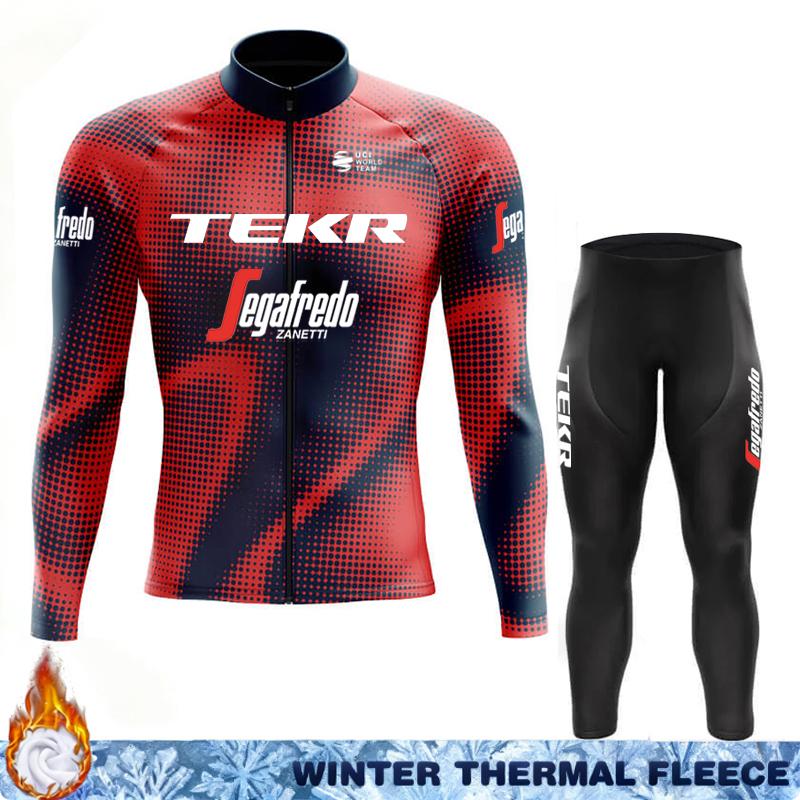 TEKR Man Cycling Maillot Winter Thermal Fleece Clothing Bicycle Clothes Jersey Men 2026 Bib Road Jackets Set Sportswear Cycle