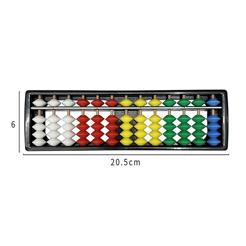 

Портативные китайские 13-разрядные счеты-столбики с 5 костяшками, цветные, для арифметики, соробан, для вычислений, для счета, инструмент для изучения математики для детей