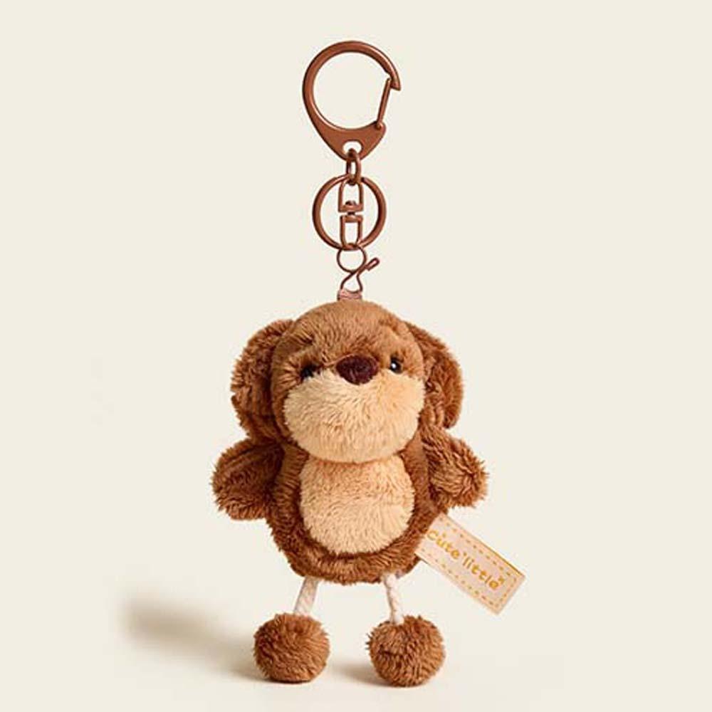 Ornament Bear Doll Key Ring Soft Cartoon Animal Keychain Cute Plush Dog Pendant  Couple