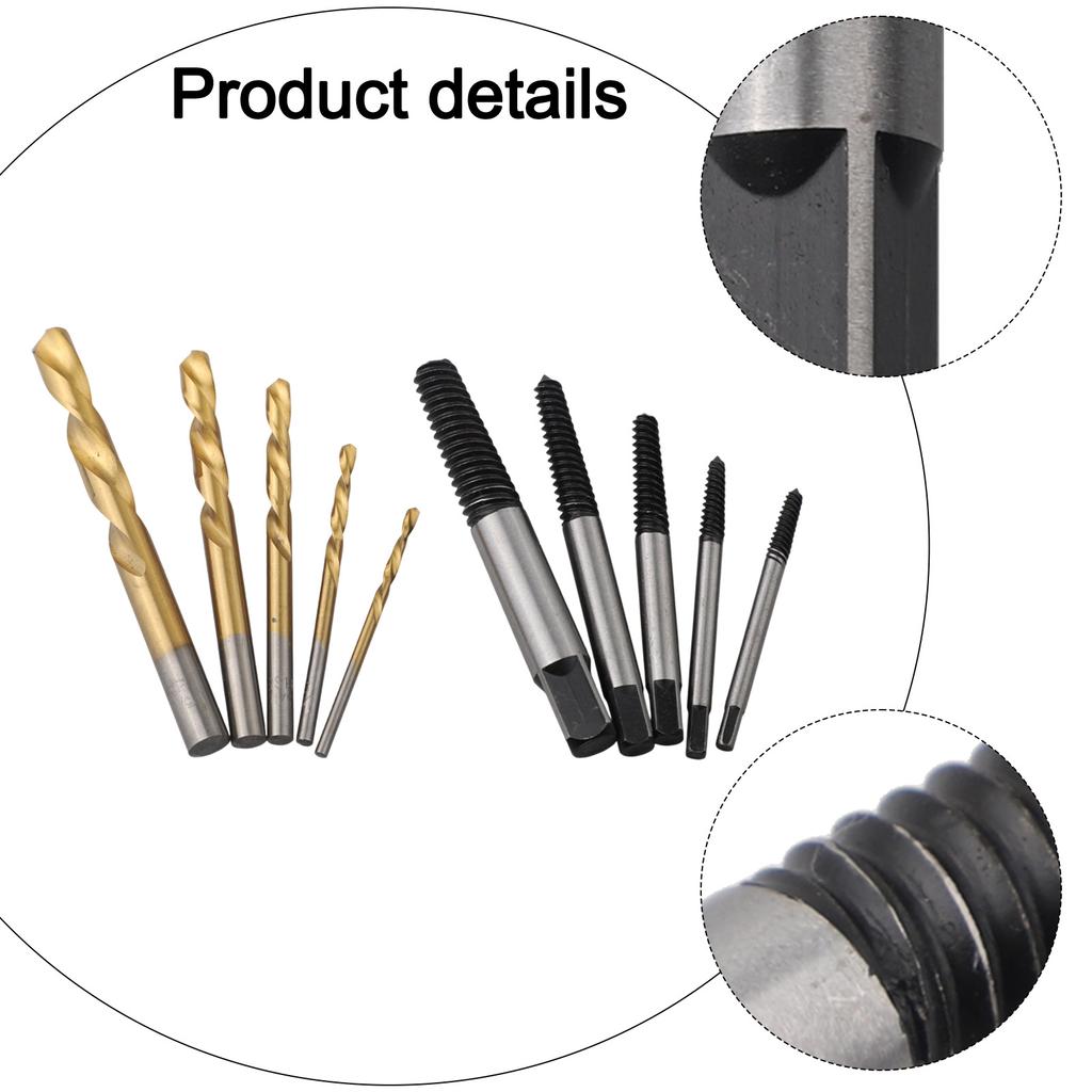 For DIY Repairs Spiral Flute Removers Drill Bit Set For DIY Projects Broken Screw Removal Tool Kit Power Tool Accessory