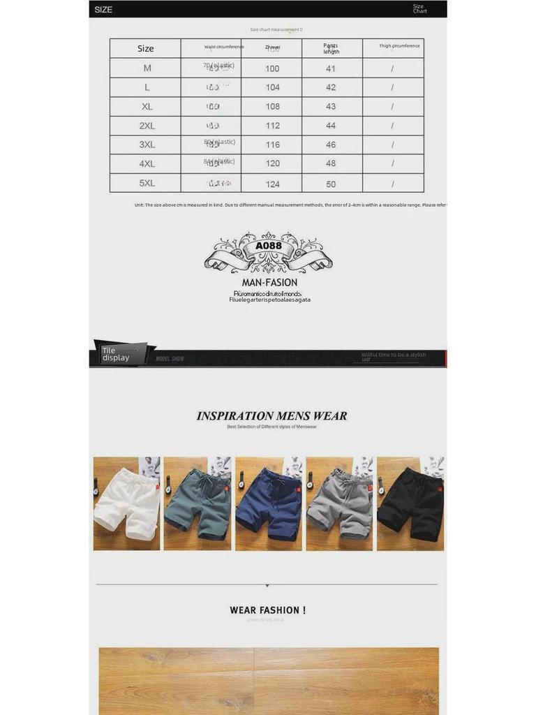 Men's White Linen Ethnic-Style Three-Quarter Summer Shorts