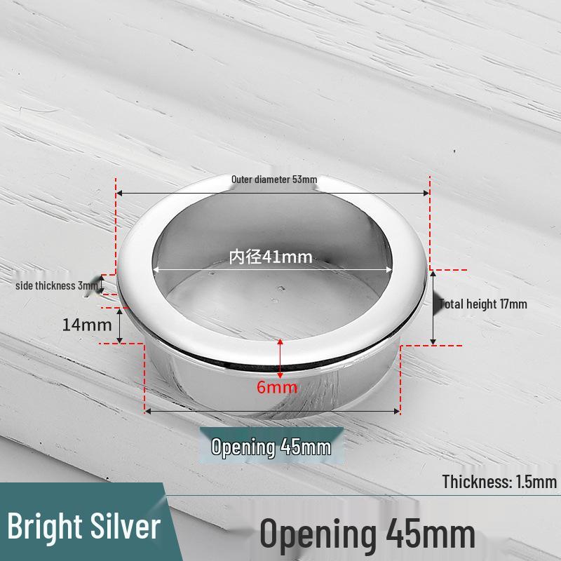 Cable Management Desk Grommet - Decorative Cover and Ring for Computer Furniture