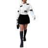 Tops for Women Fashionable Simple Bow Knot Decorated Short Sweatshirt Pullover