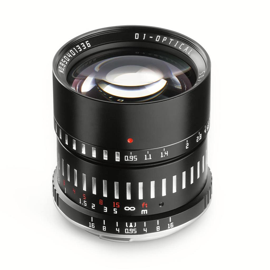 TTArtisan 50mm C RF Mount Black X Silver Lens by Meisho Warranty F/0.95 EOS-R APS-C Optical, 2-Year