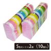 Yamato Chemical Industry Co., Ltd. Kitchen Sponges, Penguin, 5-Color Set (Pink, Light Green, Red, Blue, Yellow), Made in Japan, Approx. 11.5 x 5.5 x 3