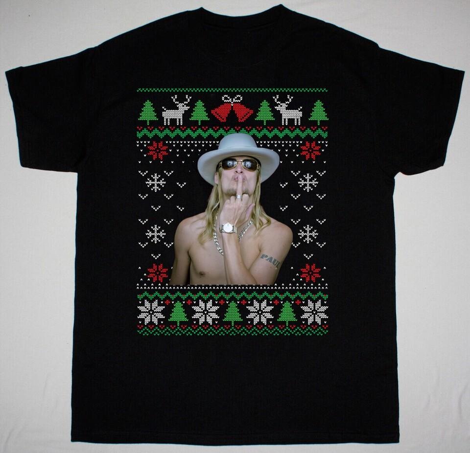 Ugly Merry Christmas Kid Rock Short Sleeve Black All Size Shirt OM136 XL