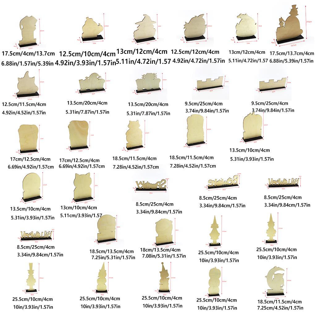 Drewniana Dekoracja Stołu Halloween Zwierzęta Dynia Kolorowy Festiwal Znak Powitalny Sztuka Rzemiosło Dom z Uchwytem na Imprezę Ogrodową