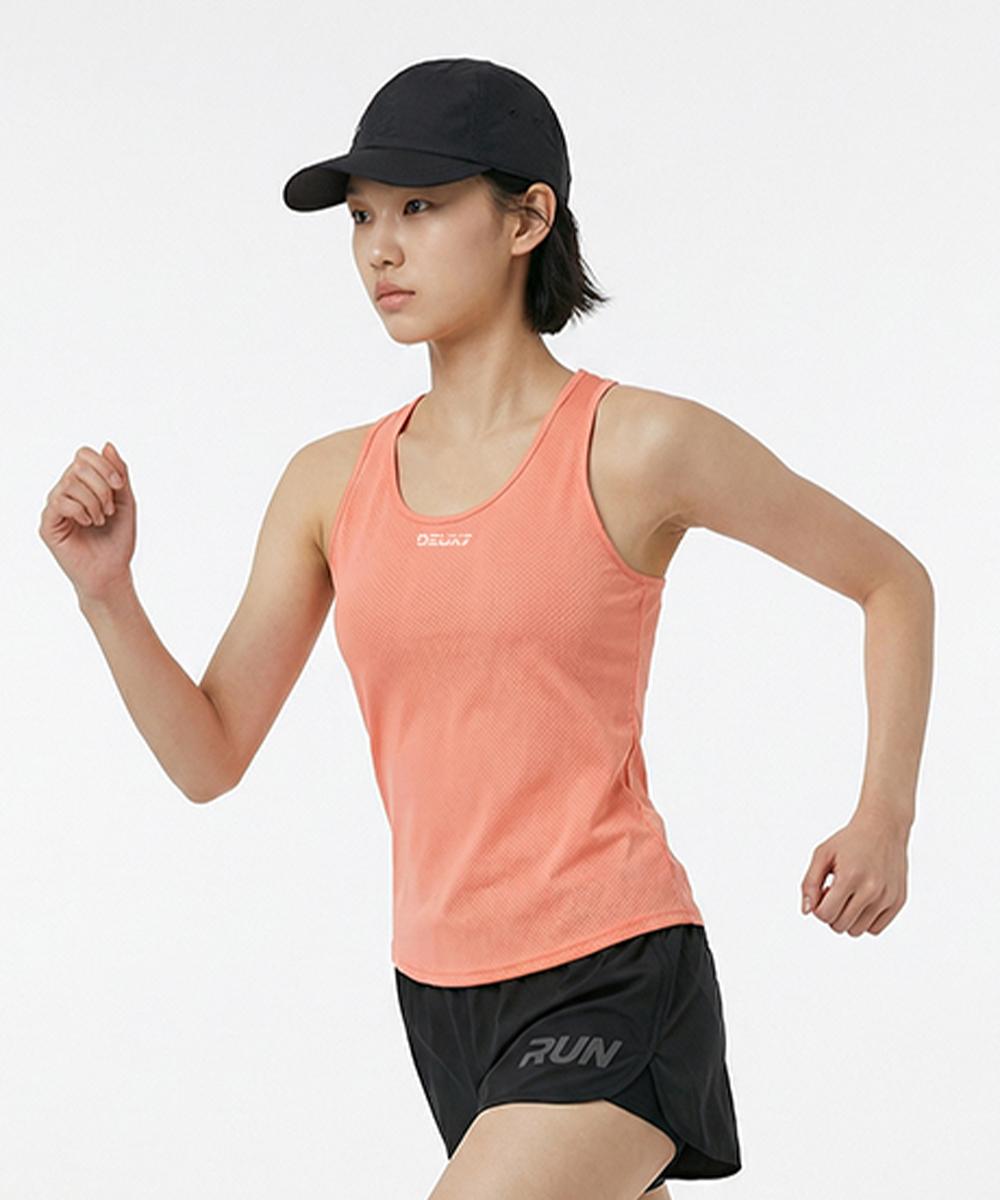 Dues Fishing Essential Running Singlet Peach Coral W 85