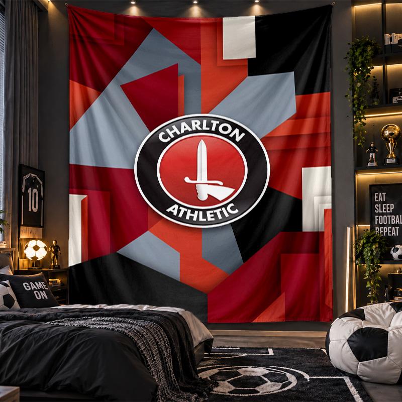 Wall Hanging Tapestry Charlton Athletic FC Print Cloth for Living Room Bedroom Home Decor