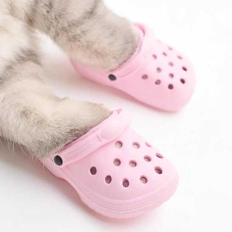2 szt./zestaw Buty na plażę dla psa, antypoślizgowe, wodoodporne buty dla kota, gumowe buty do noszenia na zewnątrz, skarpetki, ochrona na łapy dla psów i kotów