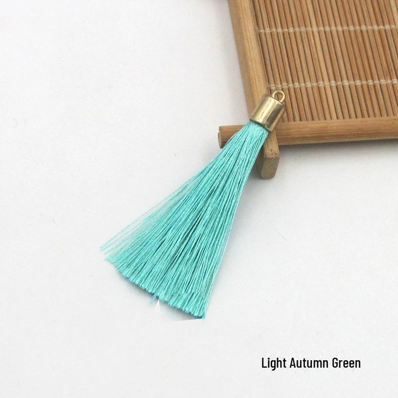 Gold Tassel Hat Pendant: 6cm Festive Spike for DIY Hair Ornaments, Earrings, or Bookmark Accessories.