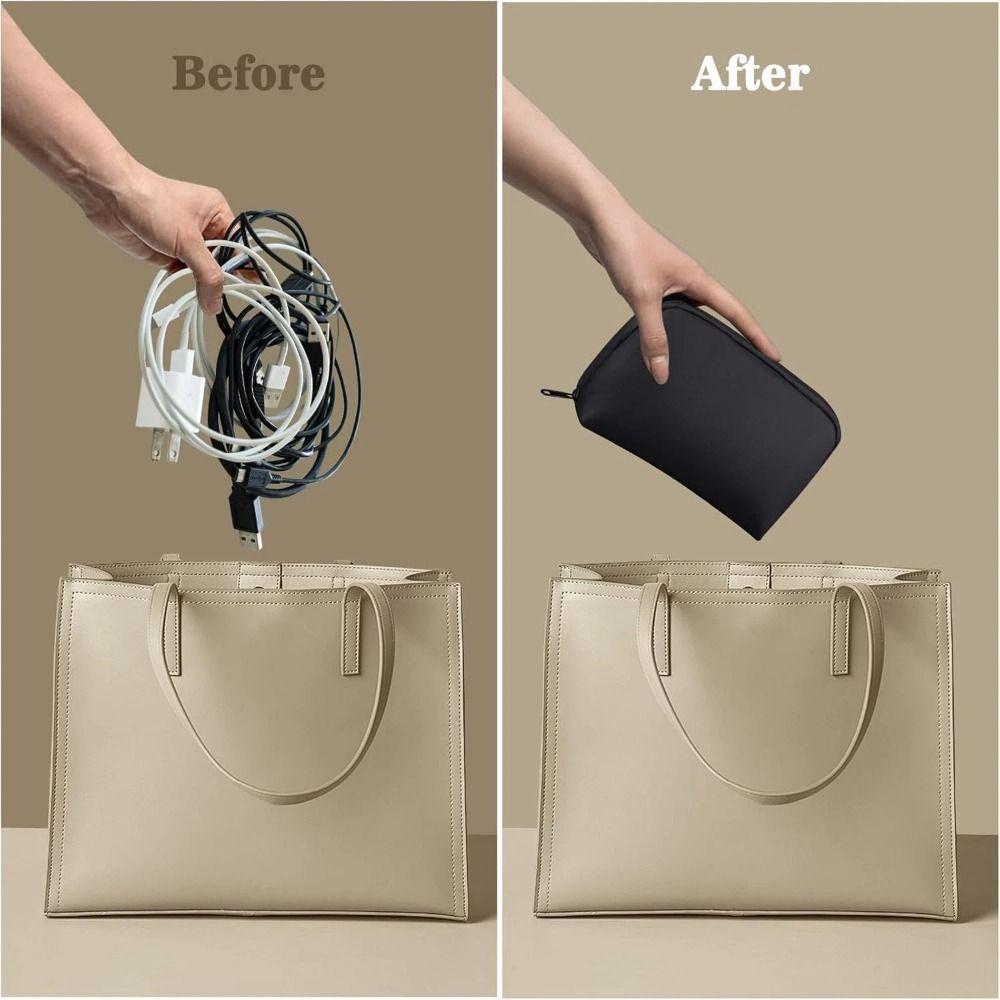 Portable Data Cable Storage Bags Waterproof Travel Toiletry Bag New Charger Headphone Organizer