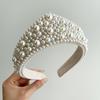 Baroque Fabric Hair Bands Elastic Hair Hoop New Pearl Headband  Headwear
