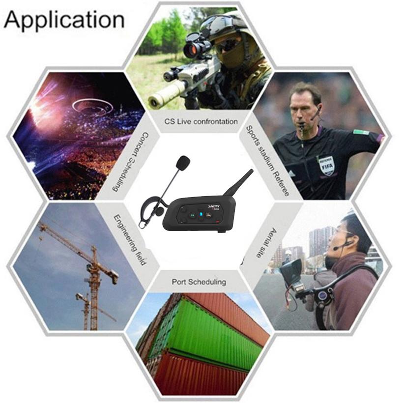 4 Users Football Referee Intercom Headset V4C Full Duplex Bluetooth Headphone Soccer Conference 1200M Coach Judger Interphone