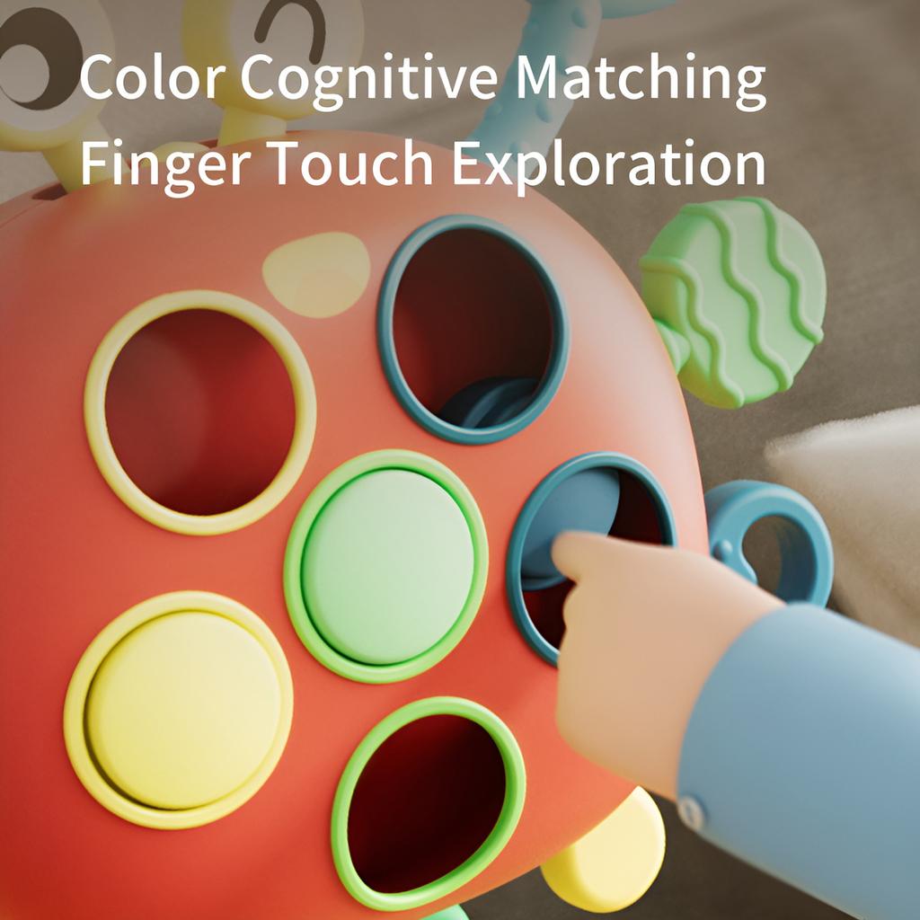 Baby Fun Cartoon Crab Lala Toy Whip Music Puzzle Early Education Toys a Variety of Play Can Be Pressed To Bite