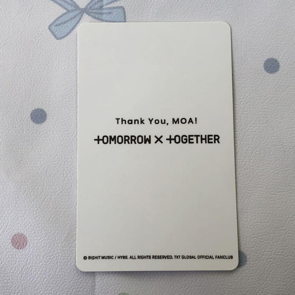 [USED] TXT Beomgyu New Membership Introduction Bonus FC Fan Club Trading Card