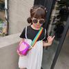 Women Girls Love Heart Handbag Kids Bag Messenger Shoulder Bag Rainbow Shoulder Strap Crossbody Bag