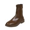 Autumn New Women Leather Boots Fashion Versatile and Comfortable Shoe Sexy and Trendy Short Boot Low Cut Casual Female Footwear