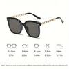 Square Metal Frame Decorative Eyeglasses New Fashion Big Frame Korean Version Anti-Reflective Lens Round Face Slimming for Women