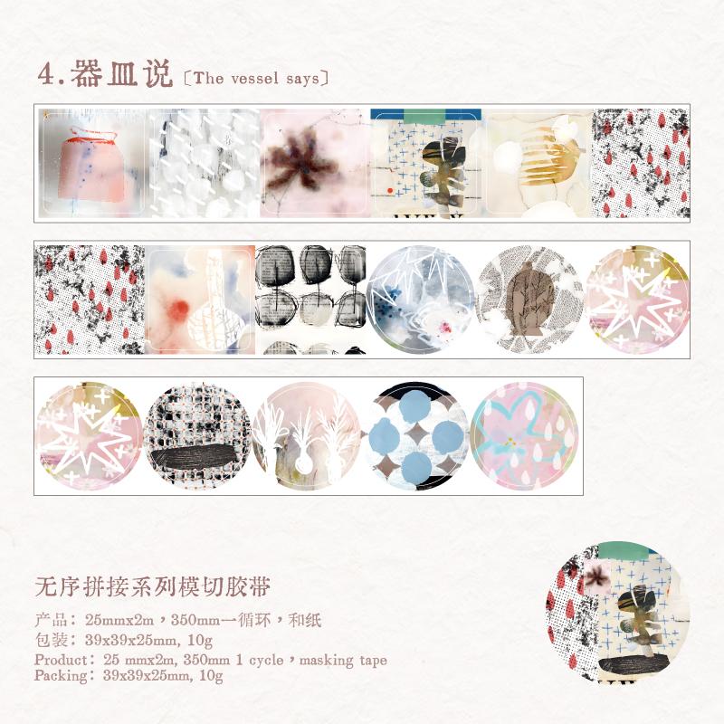 

2m/roll Ins Die Cut Washi Sticker Tape Creative Collage Decorative Planner Handbook DIY Diary Scrapbook Stationery Sticker