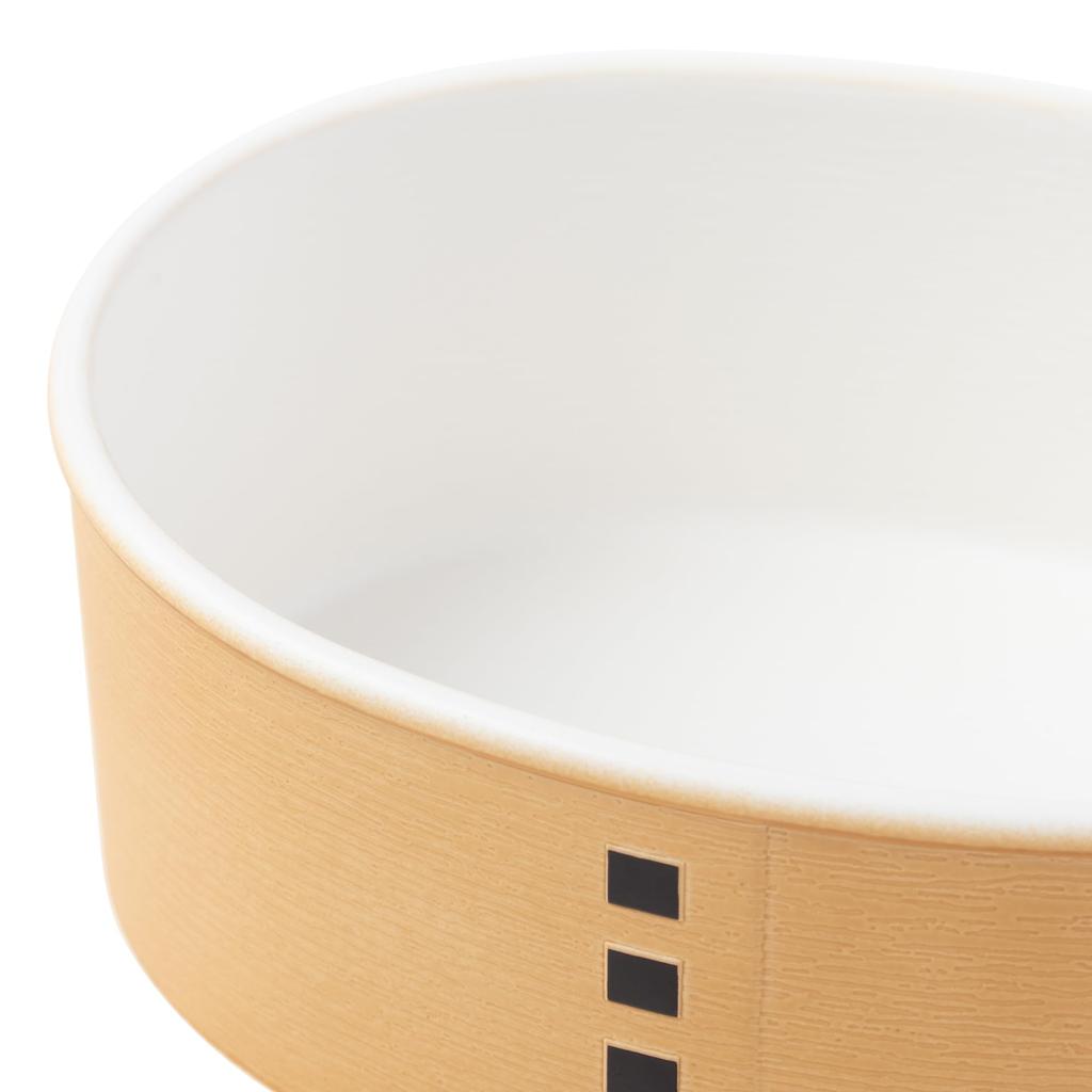 Yamanaka Lacquerware Bento Oval Microwave and Dishwasher Natural Made In Box, 230ml, Wappa-style, Shape, Safe, Wood, Japan, M18181-4