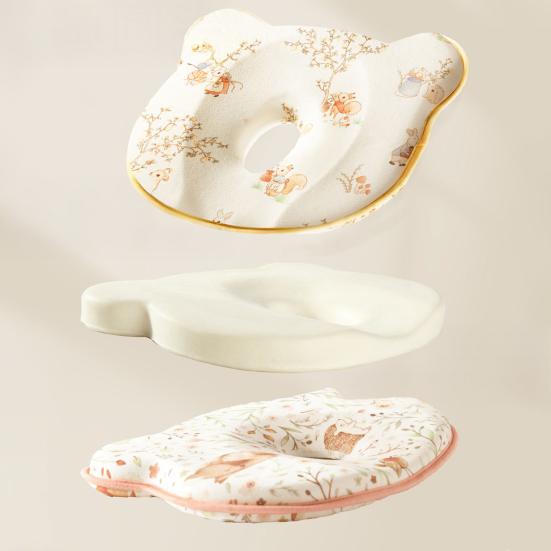Baby Shaping Pillow Memory Foam Head Support for Strollers Cribs Breathable Infant Flat Head Pillow Cute Baby Gifts