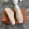 Men British Style Black Leather Loafers Round Toe Rubber Sole Casual Slip On Driving Commuting Shoes