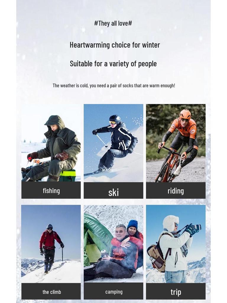 Smart Electric Heated Socks for Skiing and Warmth – Cotton Heating Socks