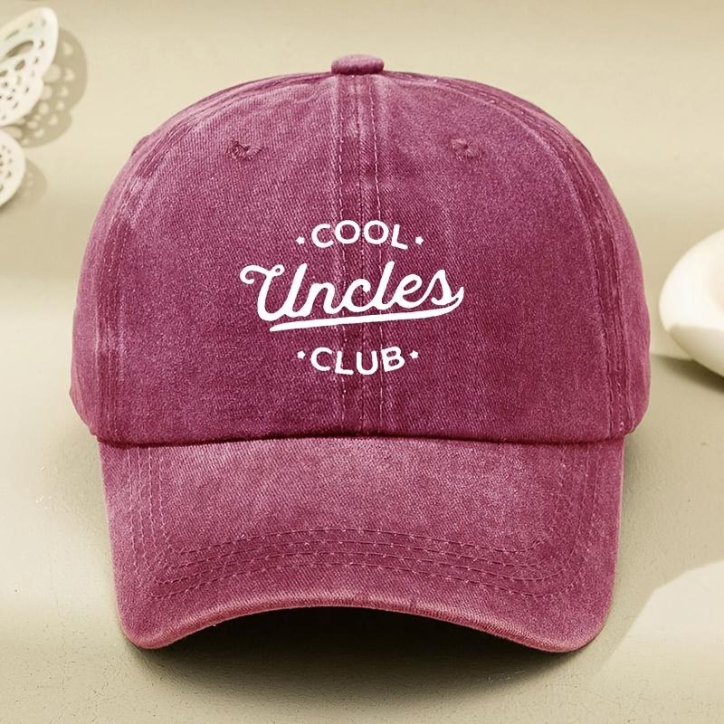 

COOL UNCLES CLUB Letter Cartoon Print Women s Hat New Baseball Cap for Men and Women, Versatile Peaked Cap кларет