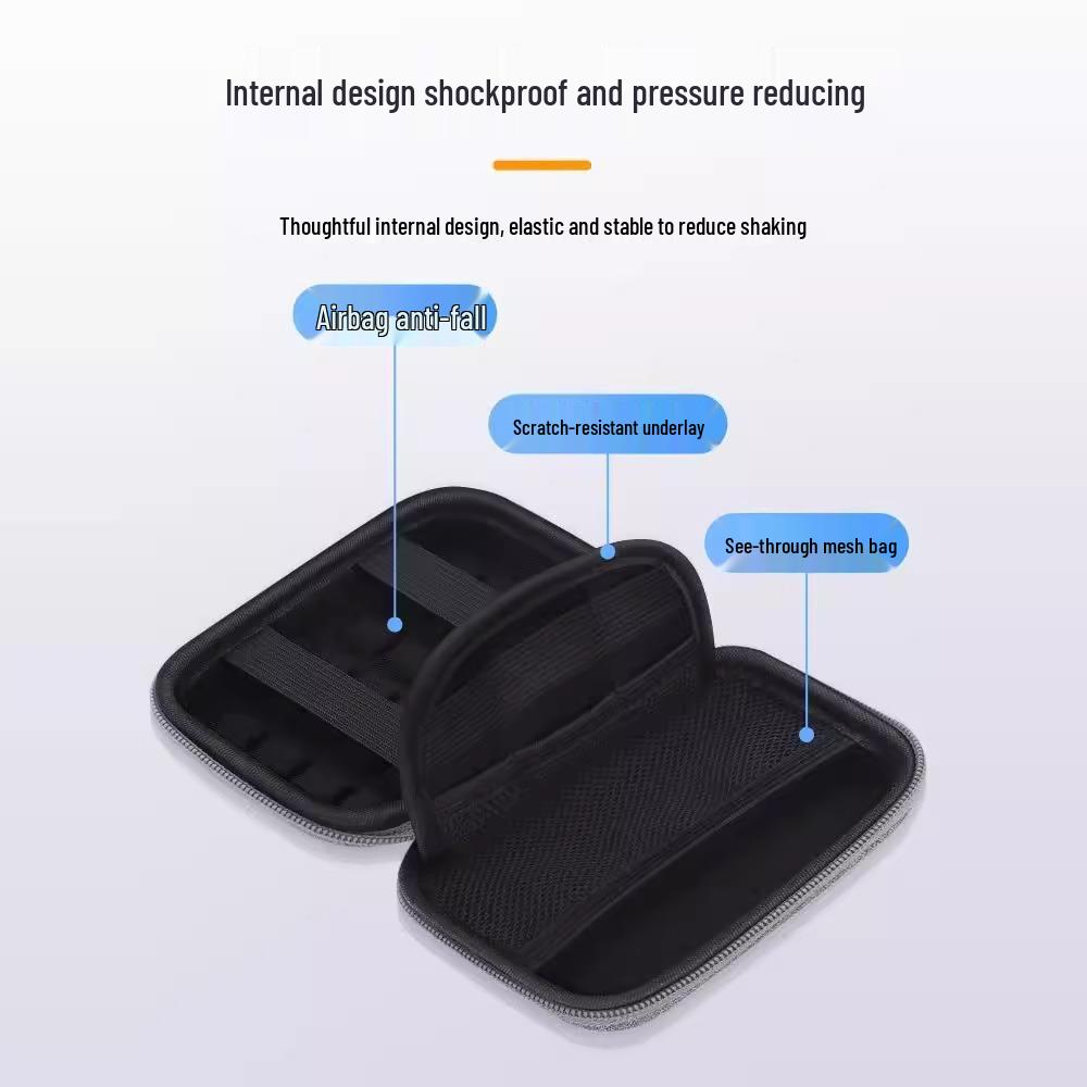 Portable Digital Storage Bag for Cables, Chargers, Hard Drives, Earphones, and USB Drives - Solid Color