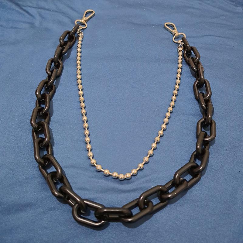 European & American Hip-Hop Style Double-Layer Fluorescent Acrylic Waist Chain with Pendant