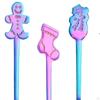 4 Pieces Long Christmas Metal Spoons Set Dessert for Latte Coffee Macchiato