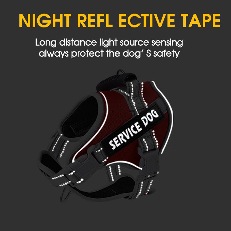 No Pull Dog Vest Harness Service Dog Chest Collars Puppy Accessories Tactical Train Medium Small Leash Set For All Breeds Dogs