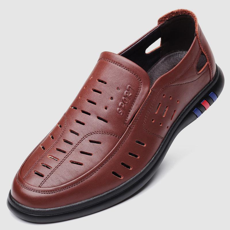 

Летние новые мужские сандалии повседневные мужские туфли полые дышащие туфли с отверстиями 44