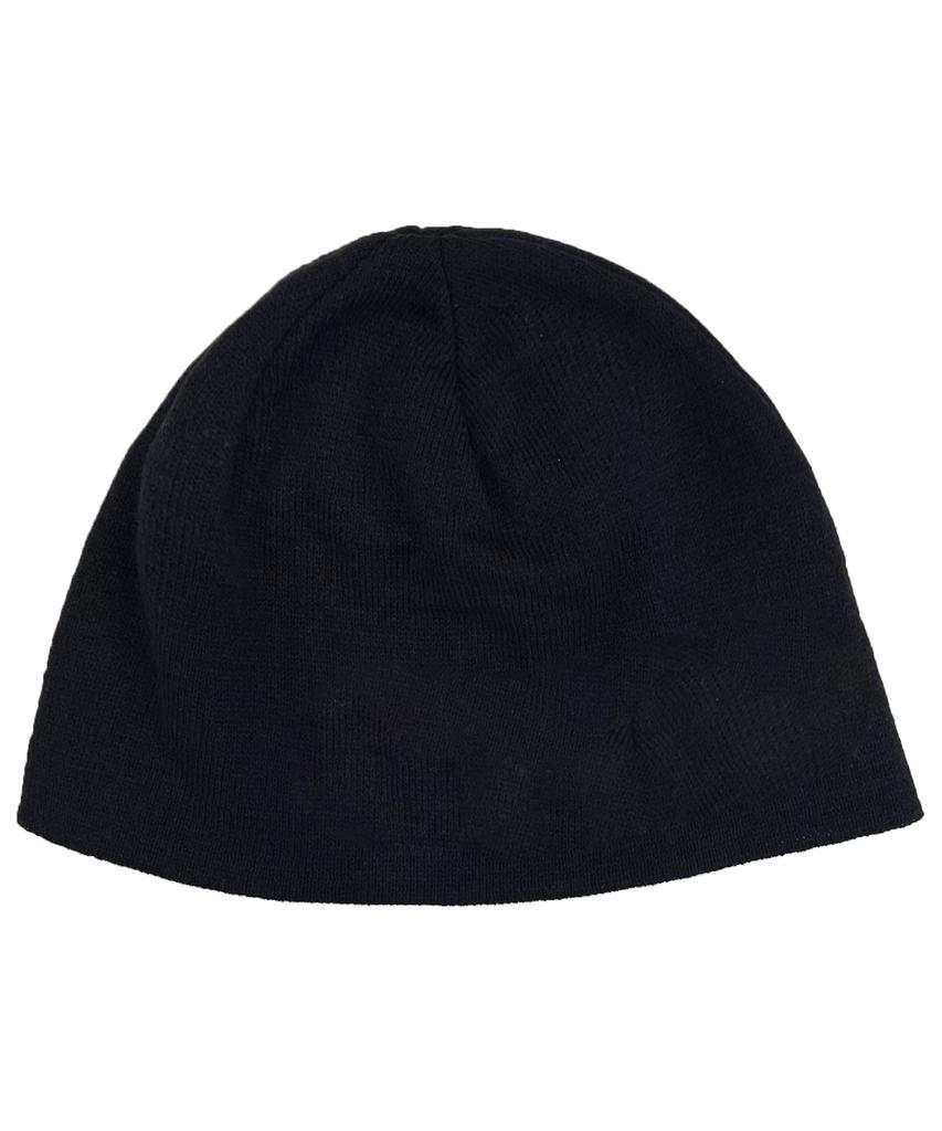 Deuneiji Jacquard Big Button Logo Beanie Black 0020