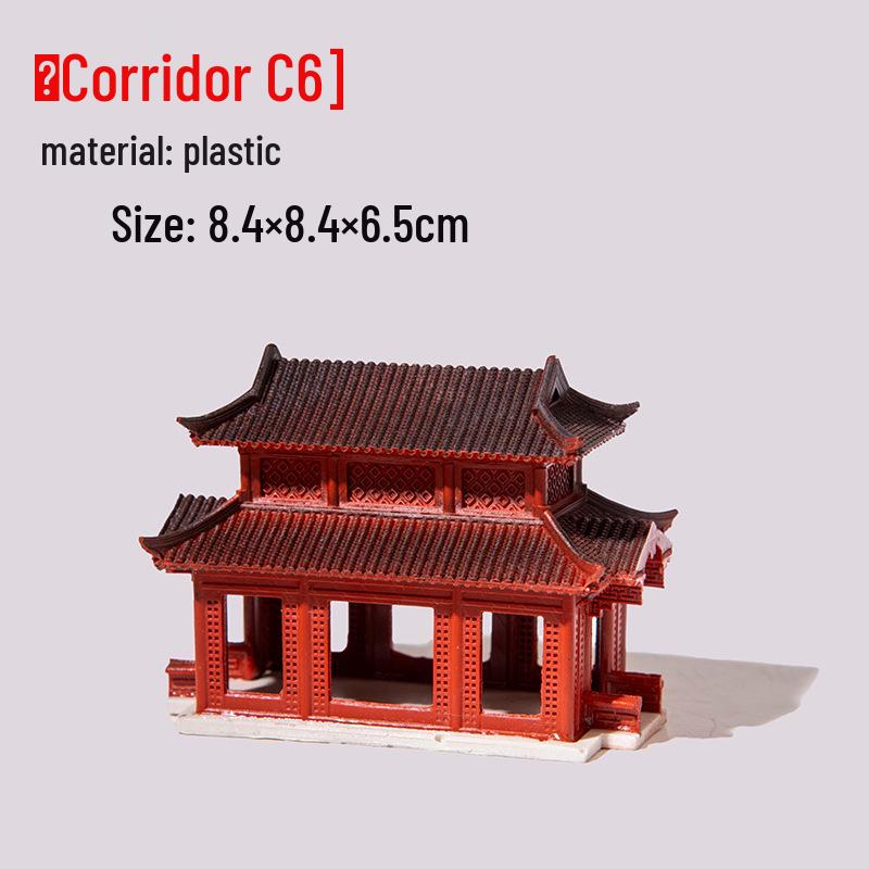 Ancient Architecture Bonsai Pavilion Ornament for Fish Tank and Aquaterrarium Landscaping