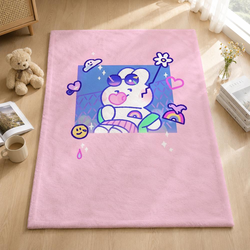 Art M-Mongmong Throw Blankets Soft Warm Flannel Blanket Bedding For Bed Living Room Home Sofa