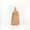 Cowhide Diamond Weave Lunch Box: Stylish Genuine Leather Women's Cross-body Bag