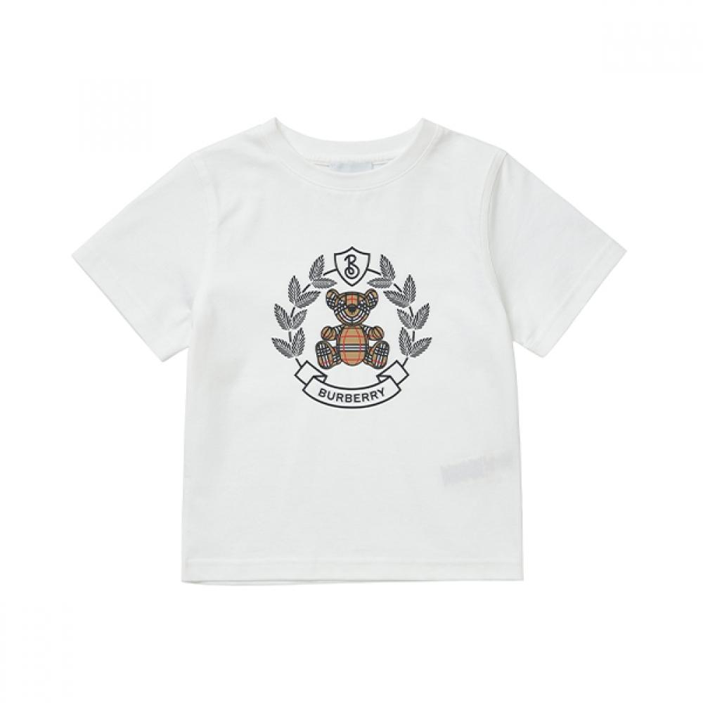 Burberry 8072328 A1464 Thomas Bear Print Kids Short Sleeve Tee