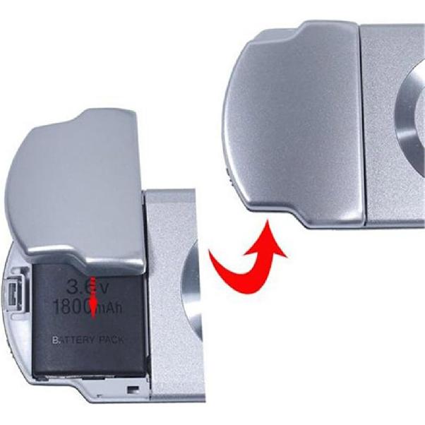 Battery Back Door Cover Case for PSP 2000 2001 3000 3001 Portable Repair Parts Replacement Silver