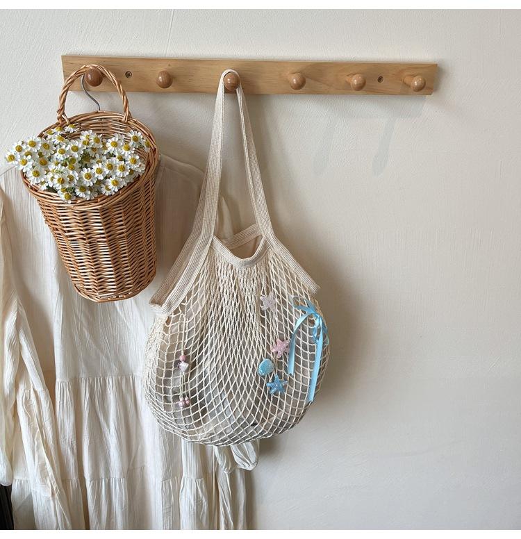 2025 Summer New Fashion Casual Women's Armpit Bag Women's Mesh Pocket Shoulder Tote Bag Beach Messenger Women's Bag