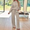 Two Piece Sets For Women Casual Loose Long Sleeve Shirts And High Waisted Drawstring Shorts Tracksuit Fall Outfits
