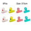 8Pcs/lot Multifunction Bag Chip Clips, Fresh Food Clips, Photo File Clamps, Assorted Colors Air Tight Seal Grip for Kitchen Seal