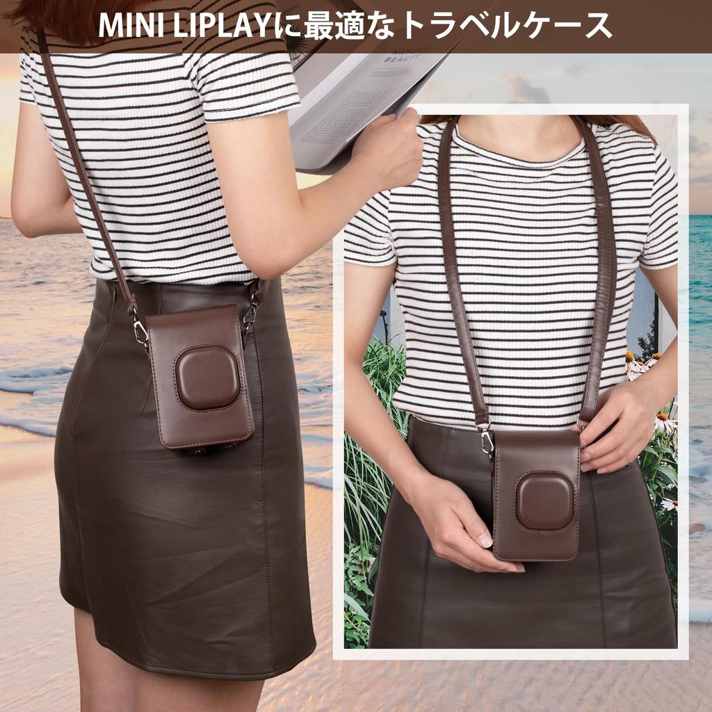 HIYQIN for Fujifilm Instax Mini LiPLAY Cheki Film Protective Instax Liplay Protective Mini LiPLAY Camera Cover with Shoulder Strap and Magnetic Photo