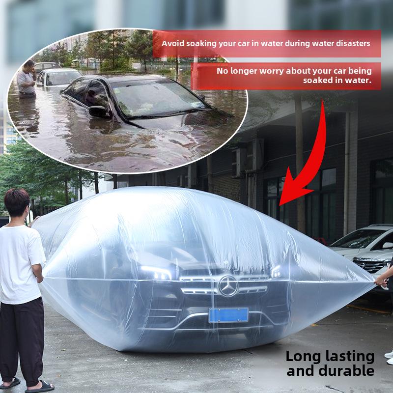 Grande housse de voiture imperméable en polyéthylène - Épaisse, résistante à l'humidité et à la poussière, protection complète